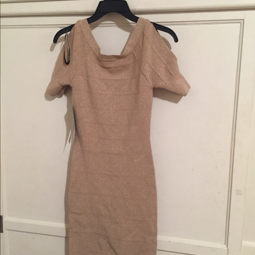 Bebe gold dress